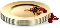 BigDean Platzteller 6 Dekoteller Event Teller 33cm Unterteller Antik Gold 