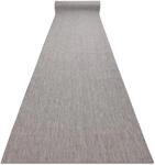rugsx L&auml;ufer SISAL SION flachgewebt K&uuml;che Balkon Terrasse grau 80x300 cm