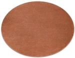 rugsx Teppich Softy terrakotta-rot, runder, glatt, einfarbig, f&uuml;r Zimmer,