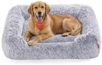 FEANDREA Hundebett, Hundekorb, weiche Polsterung, 106 x 75 x 20 cm | Hundesofa,
