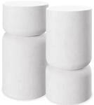 tectake&reg; 2er Set runder Couchtisch wei&szlig;, Beistelltisch rund, Aesthetic Room...