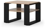 Vicco Couchtisch Helm, Goldkraft Eiche, 65.6 x 55.8 cm | mit Ablage, zur...