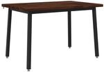 vidaXL 120 x 80 x 75 cm Massivholz Akazie Dunkelbraun und Schwarz