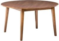 Beliani Moderner Esstisch rund 140 cm MDF-Platte mit Eichenfurnier Beine aus