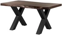 MASSIVMOEBEL24.DE Esstisch Akazie braun lackiert Freeform | 140x90x77 cm...