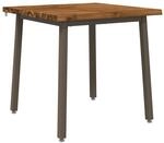 vidaXL 80 x 80 x 75 cm Massivholz Akazie Natur und Kaffee Quadratisch