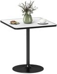 HOMCOM Esstisch 70 x 70 cm Quadratischer K&uuml;chentisch f&uuml;r 4 Personen Wei&szlig; 