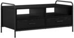 vidaXL Couchtisch Schwarz Eichen-Optik 99,5 x 49 x 46 cm Holzwerkstoff | Klare...