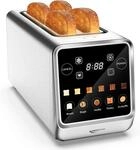 Keenstone Toaster 4 Scheiben mit Single-Slice-Technologie & LED Display Touchscreen,
