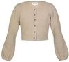 Edelnice Trachtenmode Damen Trachten Strickjacke Isa in Creme oder Schwarz