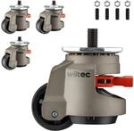 Wiltec Schwerlastrollen Set 1000 kg 4 Stk, einziehbare M&ouml;belrollen mit M12...