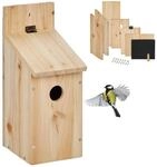 Relaxdays Nistkasten Bausatz f&uuml;r V&ouml;gel, 32 mm Einflugloch, HBT: 29,5x11,5x17 cm,