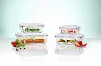 Clickn Store Original Glas Frischhaltedosen-Set, 8tlg., #802250 | 100% luft- und