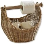 Loberon Toilettenpapierhalter Liope, braun | Handgeflochtenes Rattan, Sehr...