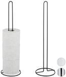 Relaxdays Ersatzrollenhalter, 2er Set, schwarz | je 5 Ersatzrollen...