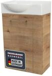 FACKELMANN SBC G&auml;ste-WC Set 2 Teile &ndash; Waschtischunterschrank in Holz Braun...