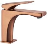 Rea - Premium Joe Waschbecken Wasserhahn Kupfer geb&uuml;rstet niedrig - 12,5 x 4,5...