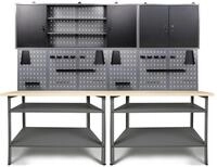 Ondis24 Werkstatt Set Basic 240 cm &ndash; Werkbank 2 x 120 cm, Werkzeugschr&auml;nke...