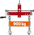 Relaxdays Motor Balancierer f&uuml;r Werkstattkran, bis 900 kg, rot/silber 