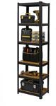 Relaxdays Schwerlastregal, 500 kg, HBT: 200 x 60 x 60 cm, schwarz/braun | 5 Ebenen,