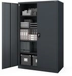 Jan Nowak Aktenschrank B&uuml;roschrank Metallschrank abschlie&szlig;bar 185x60x115 cm 