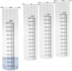 Spetebo Regenmesser Ersatzglas mit Skala - 4er Set - Niederschlagsmesser f&uuml;r
