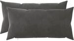vidaXL Kissenbezug 2 pcs HEERLEN Dunkelgrau 40 x 80 cm Samt