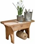 LOBERON Hocker Hoboken , braun | Authentisch antike Optik, Mahagoniholz mit