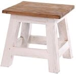 DESIGN DELIGHTS RUSTIKALER Vintage FUSSHOCKER PALO | 27,5x26x26cm (HxBxT),...