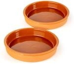 XL Tapas Schalen aus Ton feuerfest innen glasiert 1000ml - 2er Set |...