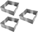 3er Set SO-TECH&reg; CuisioFlex Trennwand Aluminiumgrau/Wei&szlig; transluzent 