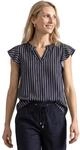 Street One Damen Blusenshirt mit Split Neck und Volant-&Auml;rmeln
