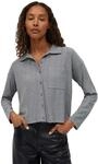 OPUS Jerseyshirt Damen | Feine Rippstruktur, Brusttasche, Weicher Griff