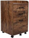 BEGRYF Rollcontainer 42 x 40 x 72 cm, 3 Schubladen, Rustikales Braun | 3...