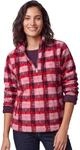 Damen Langarm Teddy-Shirt mit Karomuster