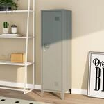 [en.casa] Einzelspind Kurikka Metallspind mit 2 Ablagen 137 x 38 x 38 cm