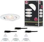 Paulmann LED Einbauleuchte Nova GU10 Flat schwenkbar 3x4,9W 3x550lm 230V 2700K...