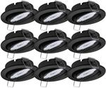 Oktaplex 9x Dijon LED Einbauleuchten 230V dimmbar Schwenkbar ultra flach | 35mm
