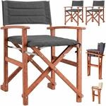 CASARIA&reg; Regiestuhl Gepolstert, 2er-Set, Eukalyptusholz FSC-Zertifiziert&reg; 