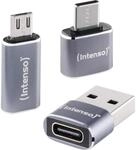 Intenso USB Adapter Set (MIX480) 3er Pack, USB-C, USB-A & MicroUSB, Grau 