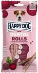 Happy Dog Dental Rolls Mini Zahnpflege, 92 g kleine Hunde glutenfrei | Vegetarischer
