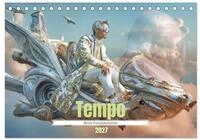 Kalender 2027 &middot; Tempo - Retro Fantasiemotive | Futuristischer Flugobjekte im
