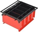 vidaXL Papierbrikettpresse Stahl 38x31x18 cm Schwarz und Rot