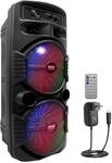 Pyle Portable Bluetooth PA Speaker System - 600W Rechargeable Outdoor Bluetooth