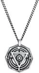 Kuzzoi Herren Silber-Halskette mit antiken Amulette-Anh&auml;nger (22mm) 925 |...