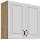 Kuechen-preisbombe H&auml;ngeschrank 80 cm Stilo Weiss + Eiche Artisan K&uuml;chenzeile