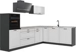 Vicco Eckk&uuml;che R-Line, Wei&szlig; Landhaus/Anthrazit 287 x cm | 12 Module &middot;