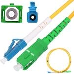 EXTRALINK Glasfaserkabel 20m LC/UPC auf SC/APC LWL Simplex OS2 FTTH | Von der