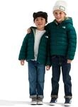 THE NORTH FACE Kinder Reversible Perrito Hooded Jacke, Pacific Teal, 6 Jahre