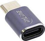 InLine&reg; USB4 Adapter, USB Typ-C Stecker/Buchse, Aluminium, grau